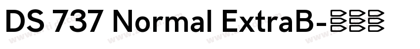 DS 737 Normal ExtraB字体转换